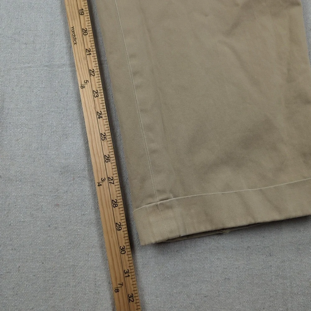 Vtg Polo Ralph Lauren Pants Men 36x30 Khaki Hammond Pleated Cuffed Preppy Office